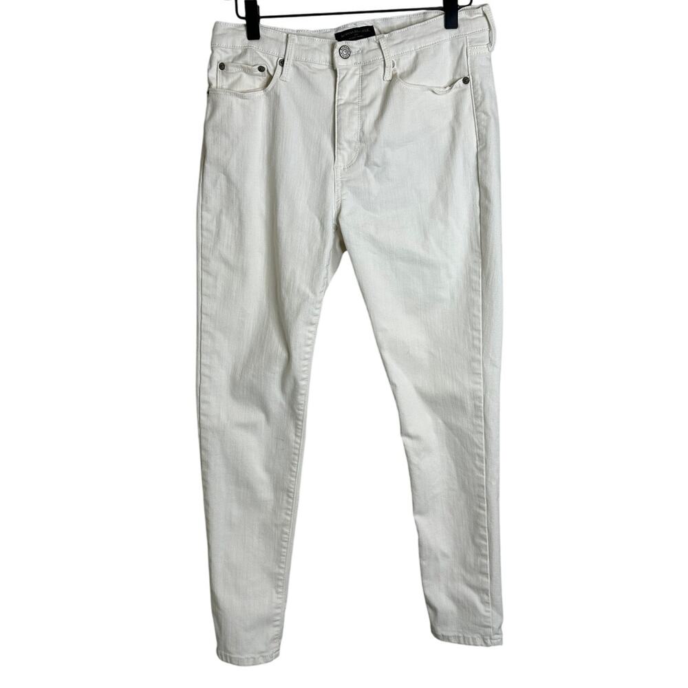 Banana Republic Sculpt Skinny High Rise White Jeans Casual Stretch Workwear 8